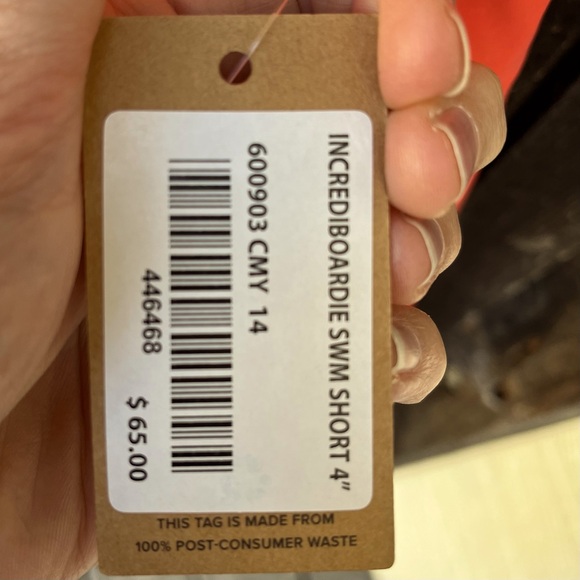 Title Nine Incrediboardie Swim Shorts 4” In Clementine NWT Sz 14 - Picture 3 of 16